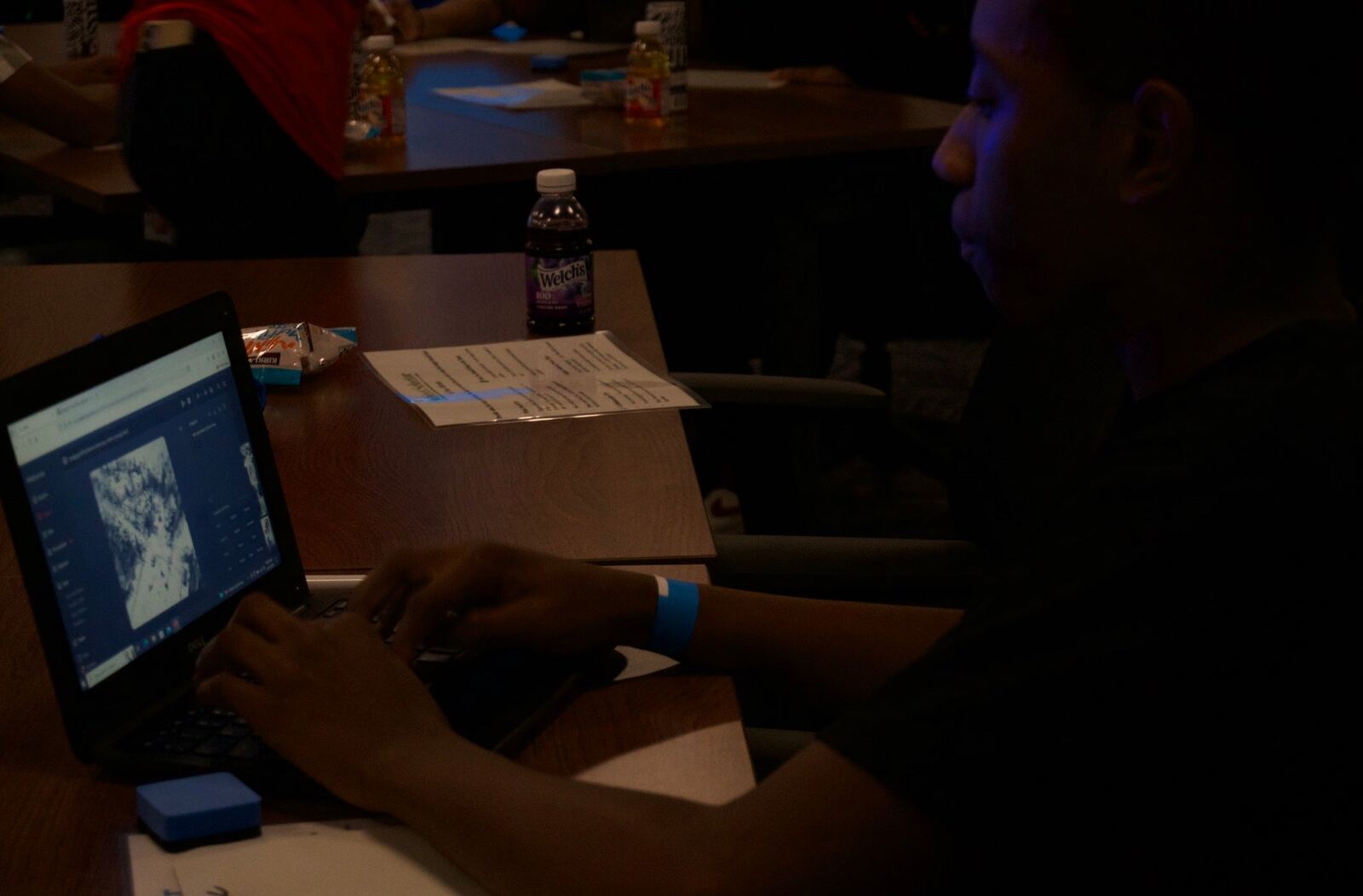 Participants collaborating during an activation