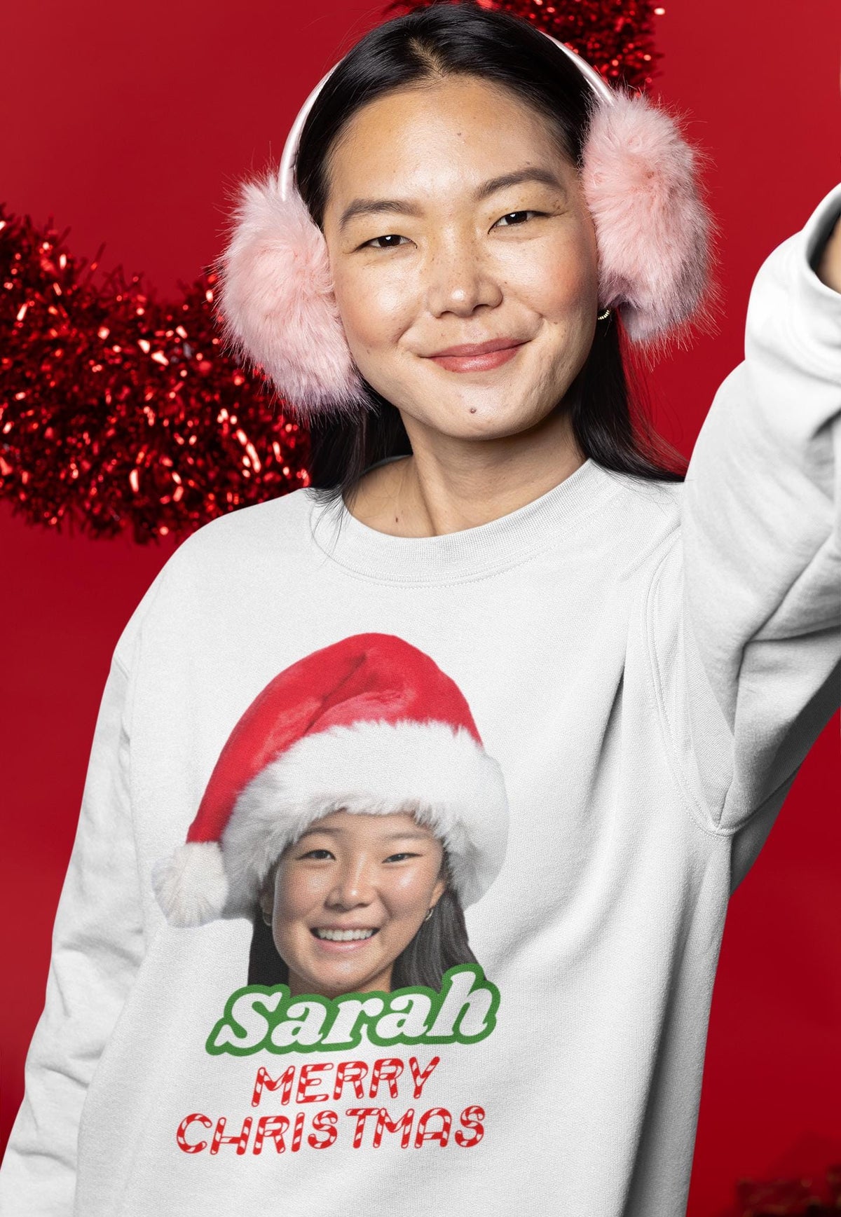 Merry Christmas Sweatshirt | Santa Selfie Pullover | Funny Xmas Gift | Holiday Sweatshirt | Custom Santa Design | Christmas Gift for All