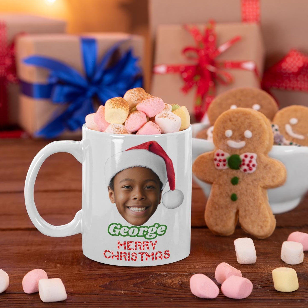 Merry Christmas Mug | Santa Selfie Cup | Funny Christmas Gift | Holiday Mug | Custom Santa Claus Design | Christmas Gift Mug