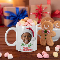 Merry Christmas Mug | Santa Selfie Cup | Funny Christmas Gift | Holiday Mug | Custom Santa Claus Design | Christmas Gift Mug
