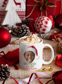 Merry Christmas Mug | Santa Selfie Cup | Funny Christmas Gift | Holiday Mug | Custom Santa Claus Design | Christmas Gift Mug